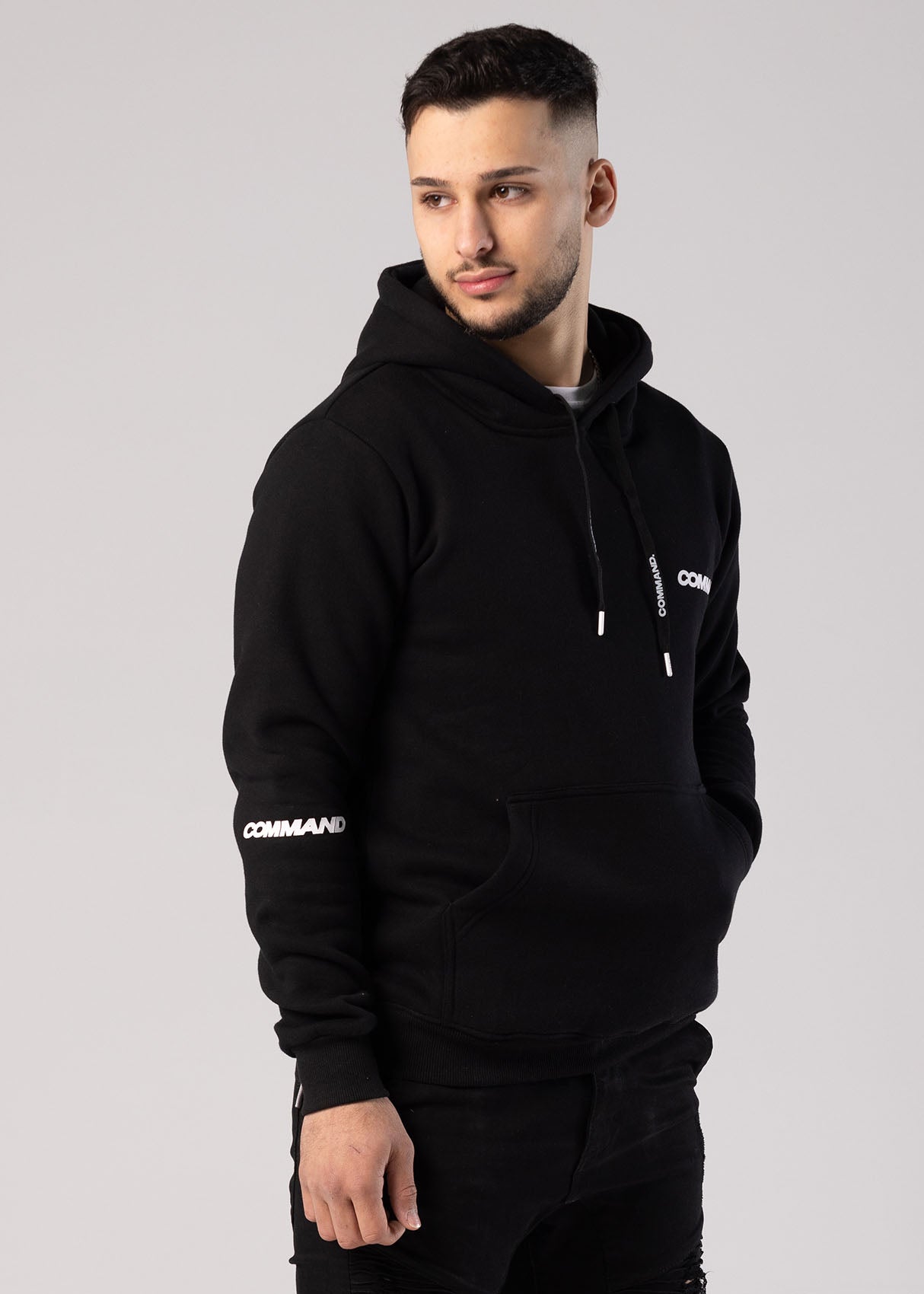 Plain black hoodie in store Clearance
