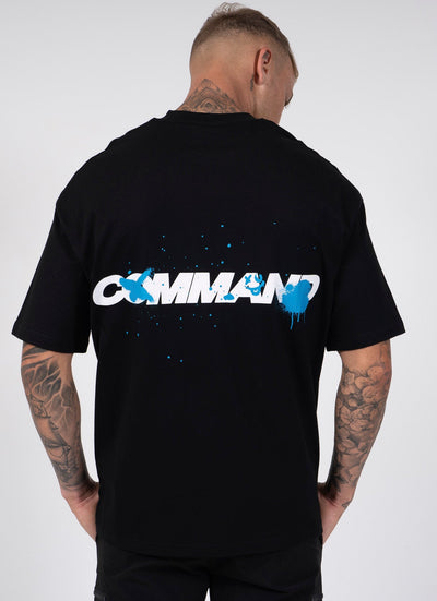 BLACK/BLUE STREET SPLATTER T-SHIRT