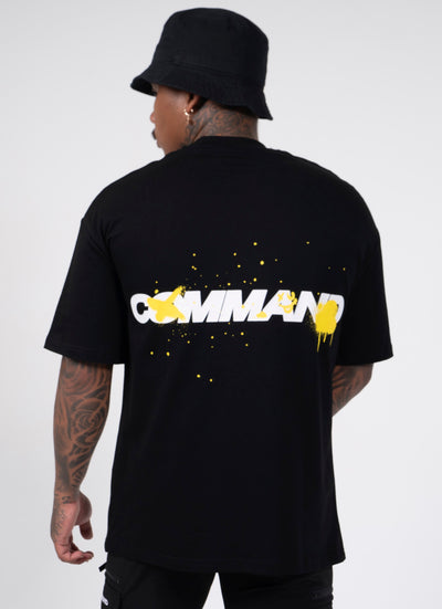 BLACK/YELLOW STREET SPLATTER T-SHIRT