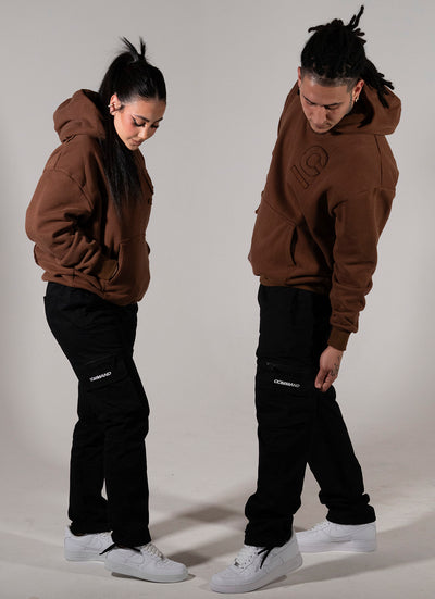 BLACK OVERSIZED CARGO PANTS