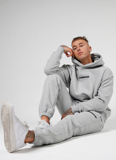GREY OVERSIZED COMFORT TRACK PANTS