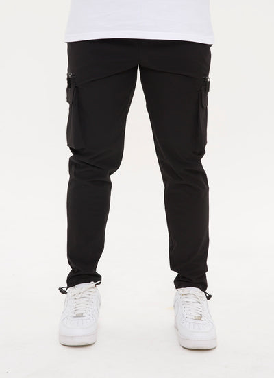 BLACK CARGO PANTS