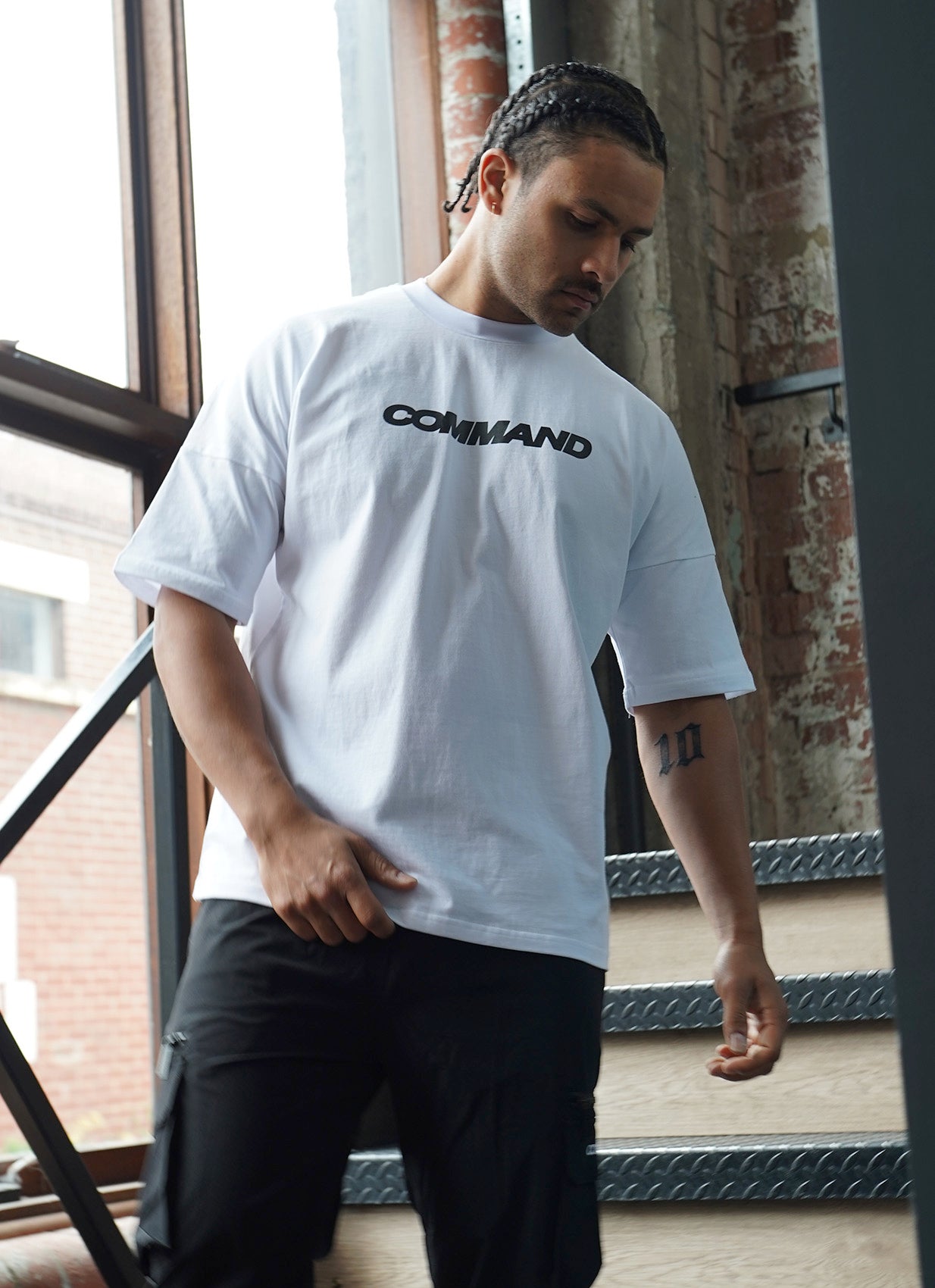 WHITE OVERSIZED AMPLE T-SHIRT