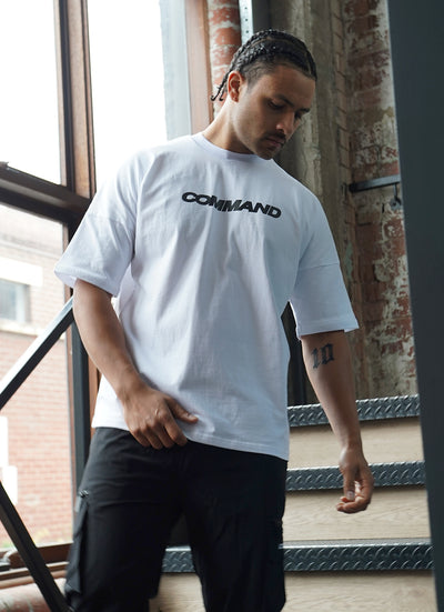 WHITE OVERSIZED AMPLE T-SHIRT