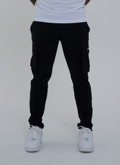 BLACK CARGO PANTS