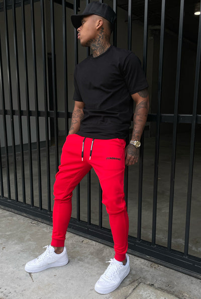 RED DAILY TRACK PANTS