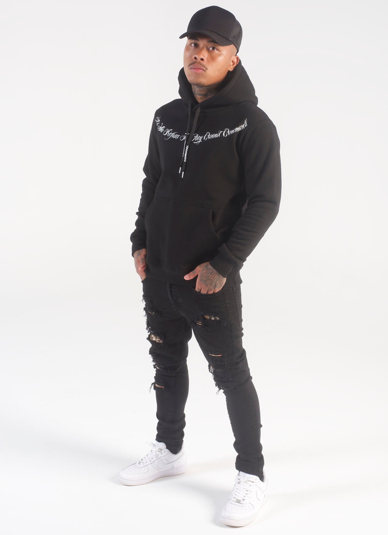 BLACK THE LAW HOODIE