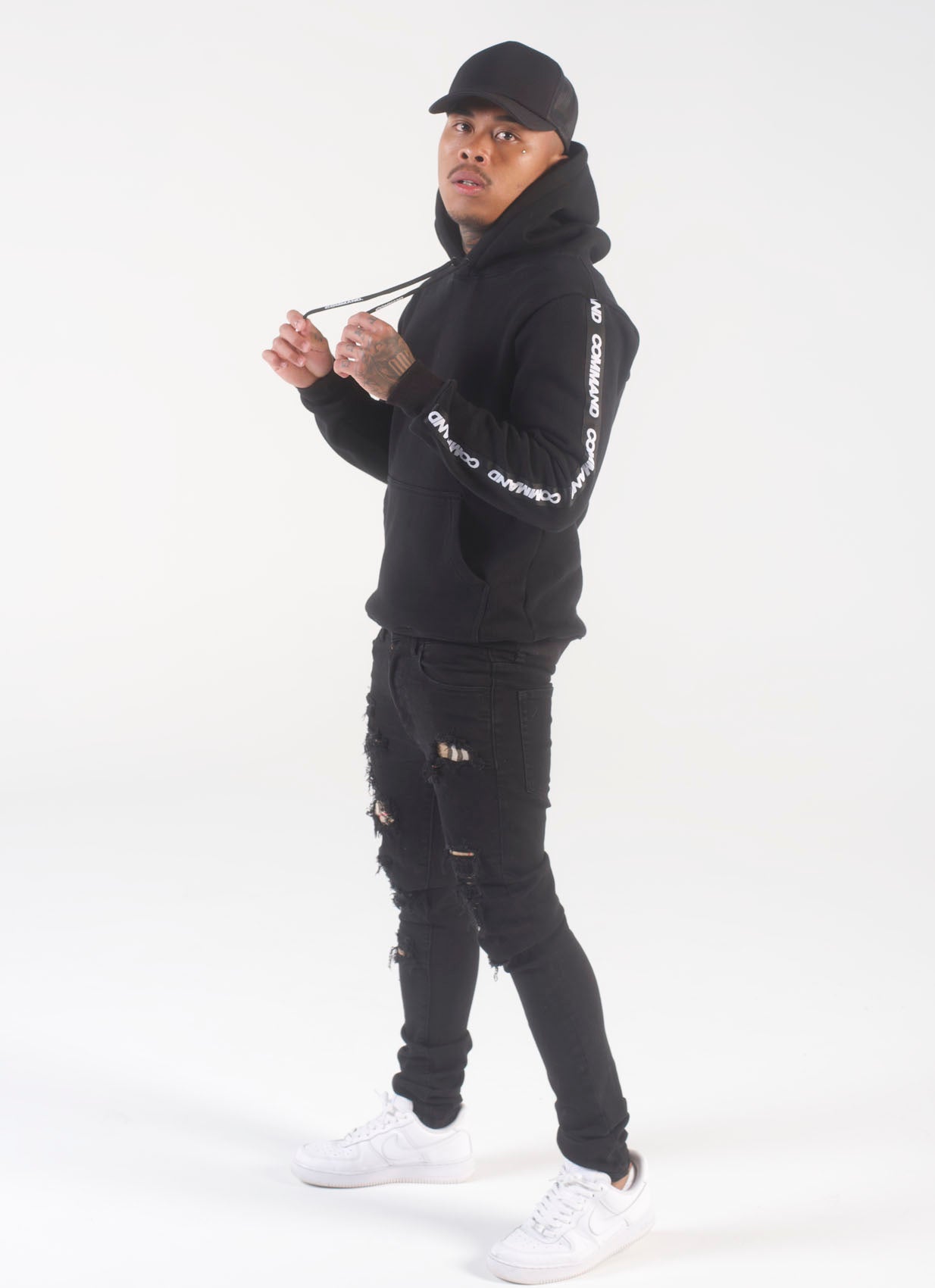 BLACK TAPE HOODIE